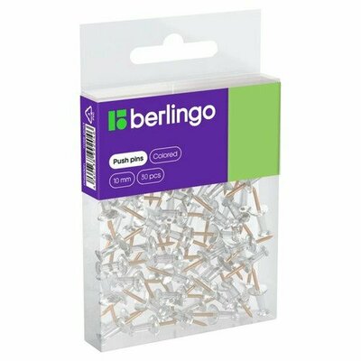 Кнопки силовые Berlingo, 30шт., цветные, розовое золото