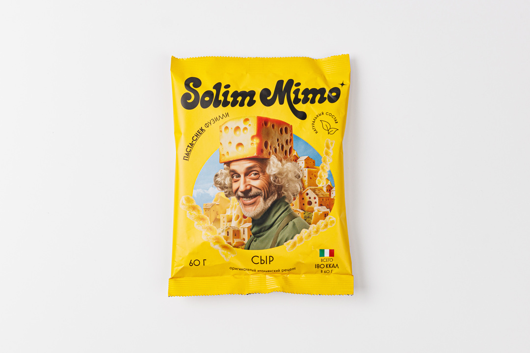 

Паста-снек Solim Mimo фузилли сырный 60 г