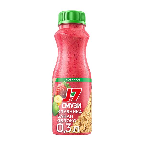 Смузи J7 со злаками яблоко-банан-клубника для детей старше 3-х лет, 300 мл 