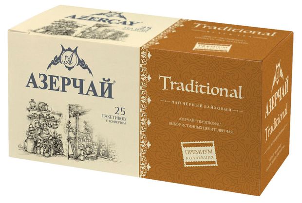 

Чай Азерчай чёрный байховый Traditional Premium collection, 25 пакетиков 45 г
