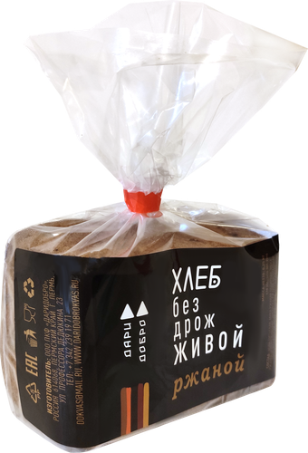 

Хлеб ржаной ДариДобро бездрожжевой цельнозерновой 250 г