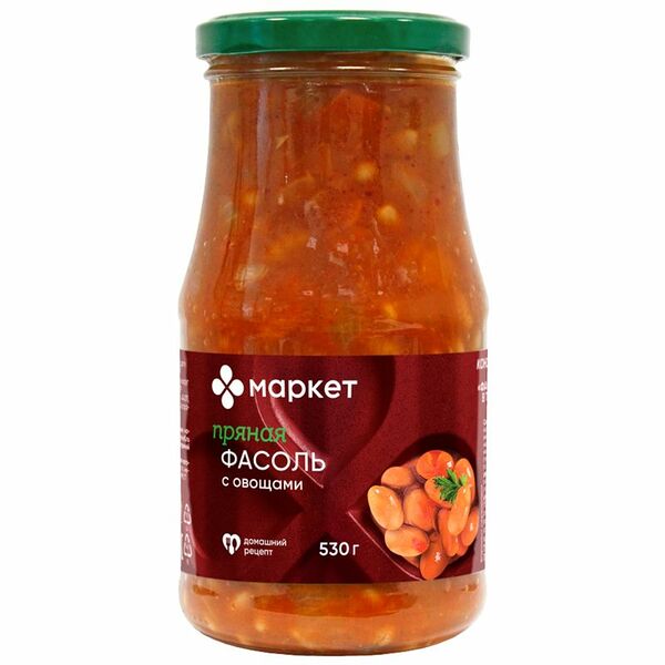 Фасоль с овощами в томатном соусе Маркет Перекрёсток