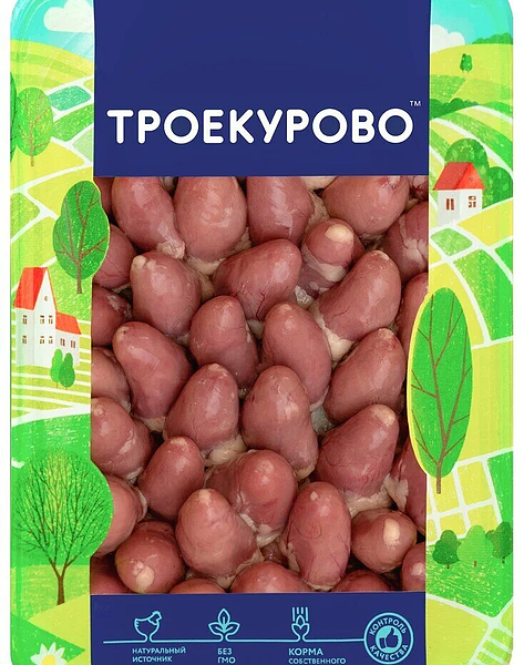 Сердце цыпленка-бройлера Троекурово охлажденное 500 г