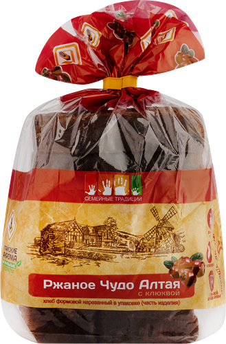 Хлеб Алтайские закрома Ржаное чудо с клюквой 300 г