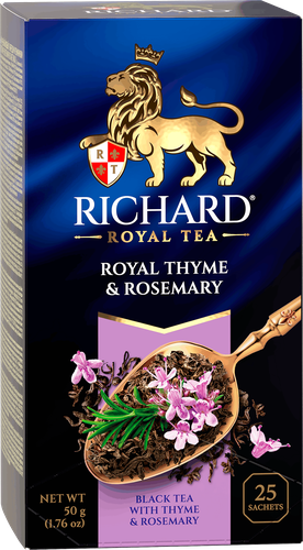 

Чёрный чай Richard Royal Thyme & Rosemary Королевский чабрец и розмарин 25 шт. х 2 г