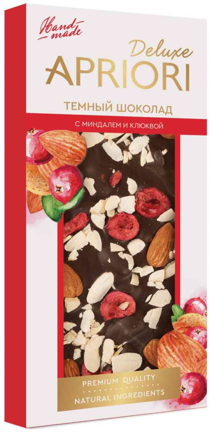 

Шоколад Apriori Delux тёмный с миндалем и клюквой 85 г
