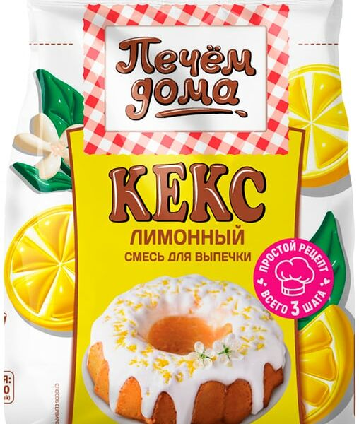 Смесь для выпечки Печем дома Кекс лимонный 300г