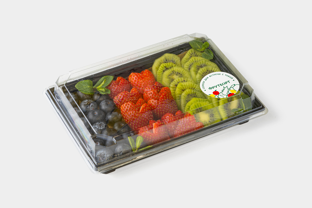 

Фруктовая тарелка Фруткорт голубика, клубника, киви 460 г