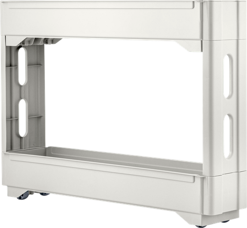 

Этажерка Keeplex Regular двухсекционная узкая на колесиках, 53.7 х 13.3 х 45 см