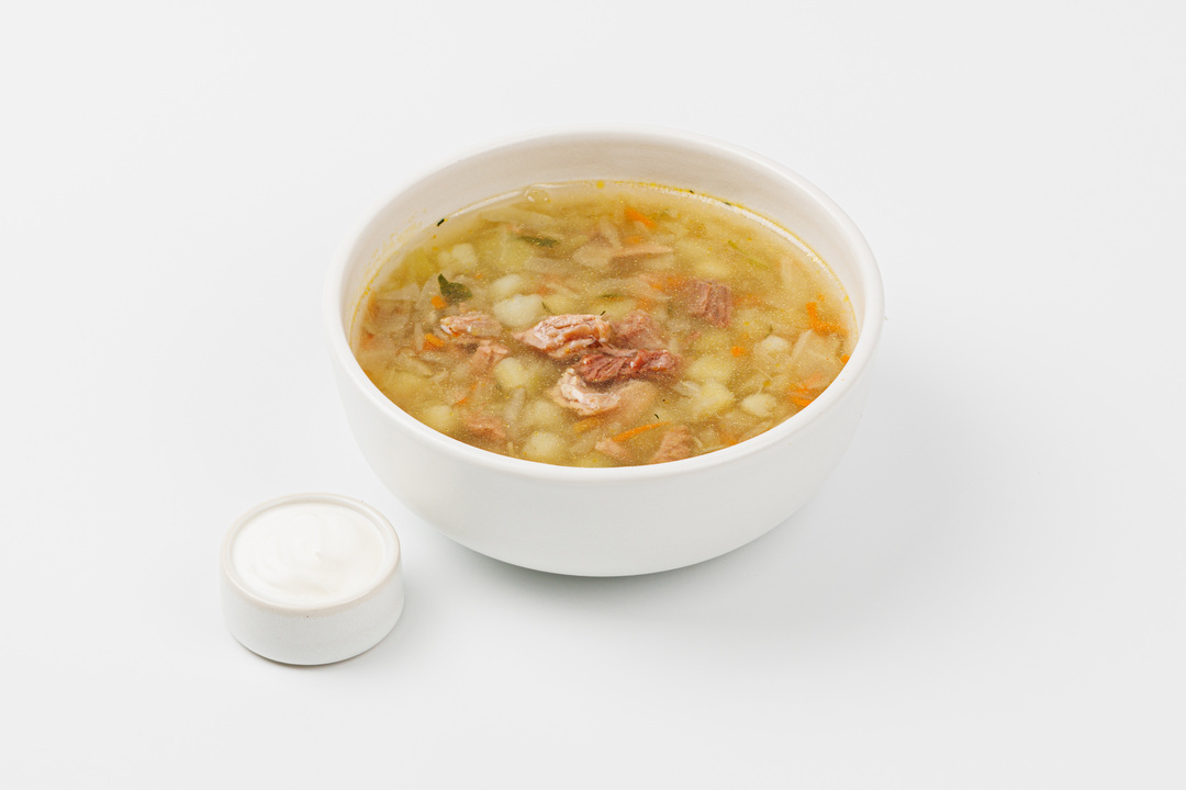 

Щи из белокочанной капусты ВкусВилл с говядиной в наборе со сметаной 500 г