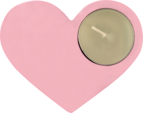 

Свеча чайная Homeclub Сердце 7.8 х 10 х 2 см в подсвечнике