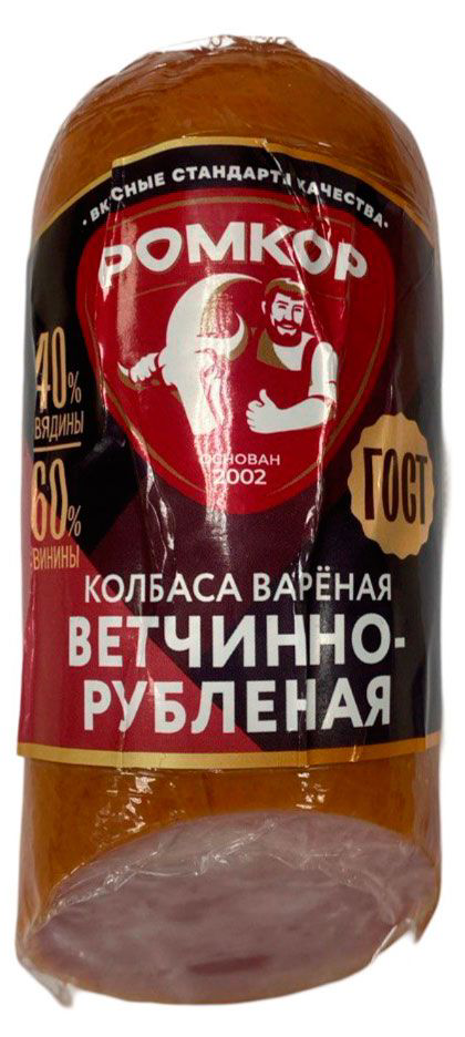 

Колбаса вареная РОМКОР ветчинно-рубленая ГОСТ 350 г