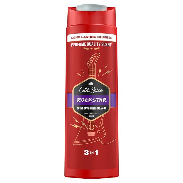 Гель-шампунь Old Spice RockStar с ароматом бергамота 3в1 400 мл