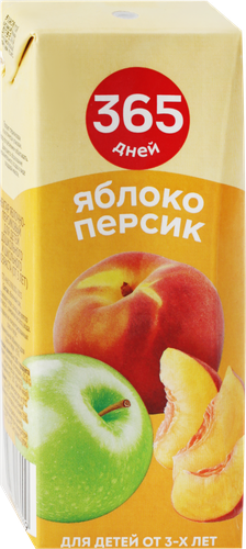 

Нектар 365 дней Яблочно-персиковый, 0.2 л
