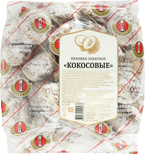 

Пряники заварные Первый хлебокомбинат Кокосовые 500 г