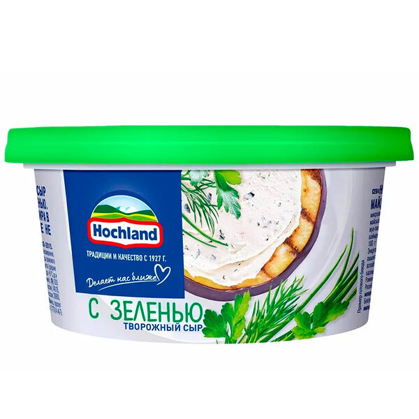 Сыр творожный Hochland с зеленью 60% 140 г