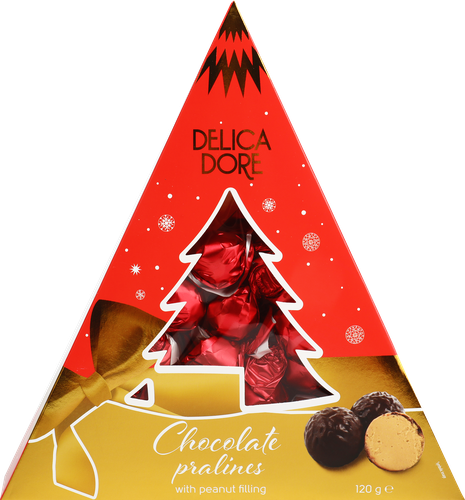 

Пралине из шоколада Delicadore с арахисовой начинкой 120 г
