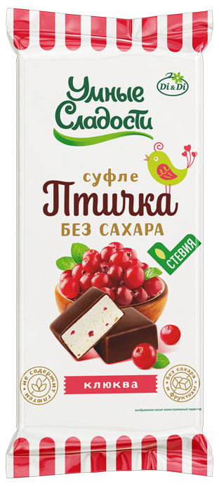 

Конфеты суфле Умные сладости Птичка со вкусом клюквы, 80 г