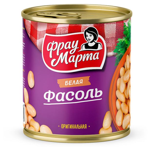 

Фасоль Фрау Марта белая оригинальная 310 г