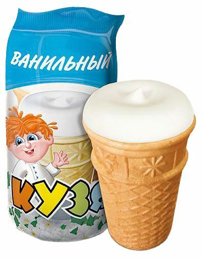 Мороженое Кузя пломбир в вафельном стаканчике ЗМЖ 70 г