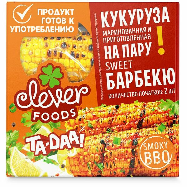 Кукуруза Clever Foods Sweet BBQ маринованная стерилизованная, 450 г