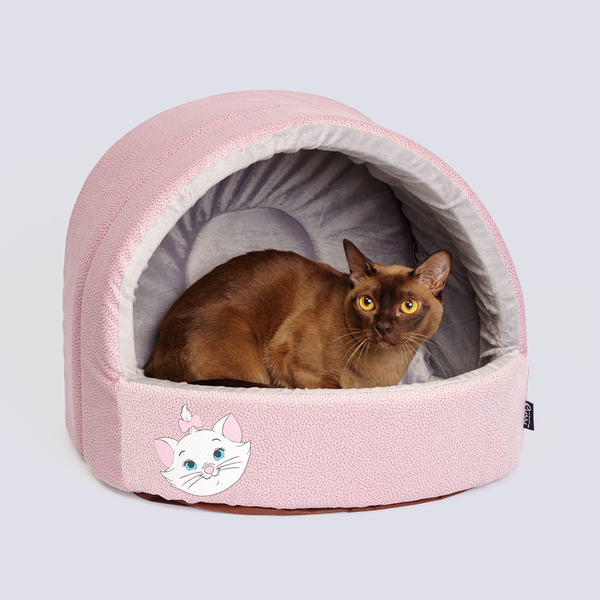 Дом для кошек и собак Rurri Эстрада Кити розово-серый 44х40х38 см