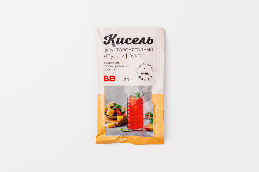 

Кисель ВкусВилл фруктово-ягодный "Мультифрукт" 30 г
