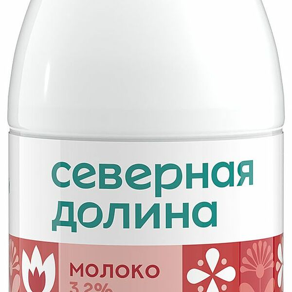 Молоко Северная долина пастеризованное 3.2% 900 мл
