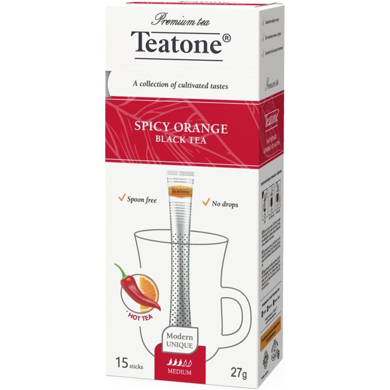 

Чай чёрный Teatone Пряный апельсин в стиках 15 шт. x 1.8 г