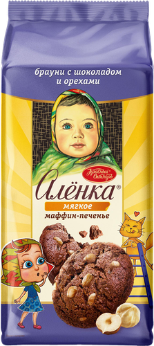 

Печенье сдобное Алёнка Брауни с шоколадом и орехами 138 г