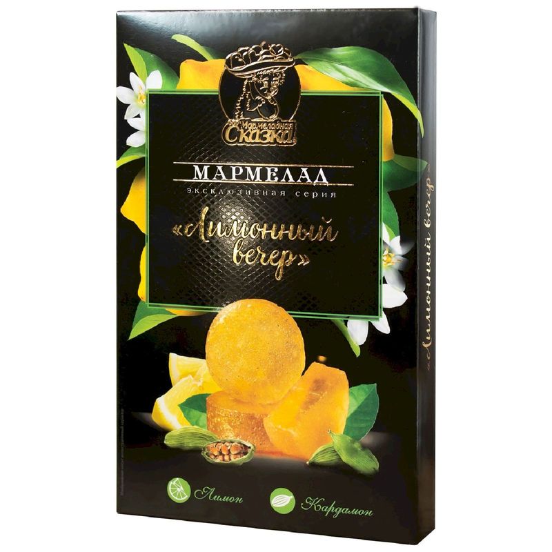 

Мармелад Мармеладная сказка с лимоном и кардамоном желейный формовой 170 г