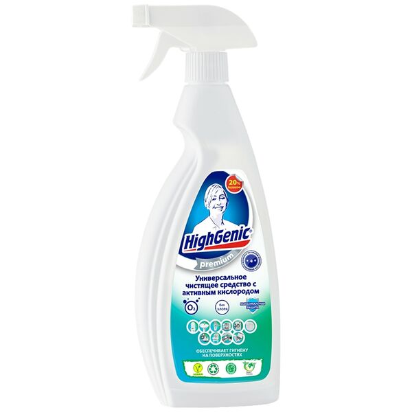 Чистящее средство многоцелевое HighGenic с активн кислородом без хлора 750мл