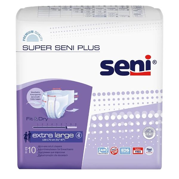 Подгузники Super Seni Plus для взрослых XL 10 шт