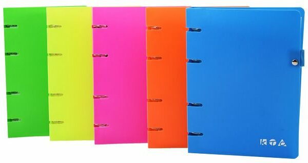 Тетрадь АппликА А5 на кольцах клетка, 80 л, 1шт, в ассортименте