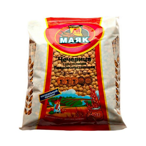 Чечевица красная Маяк шлифованная 800г