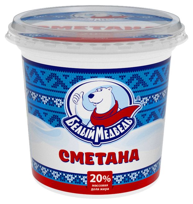 

Сметана Белый медведь 20% 800 г