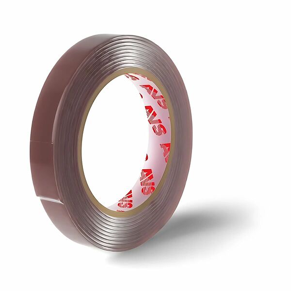 Лента клейкая двусторонняя AVS SCH-031 12 mm x 5 m акриловая основа (серая)