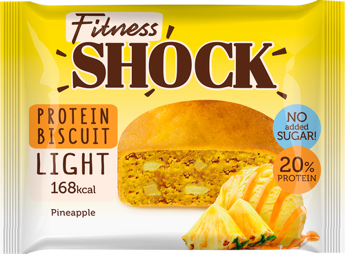 

Бисквит протеиновый FitnesShock Ананас (без сахара), 40 г