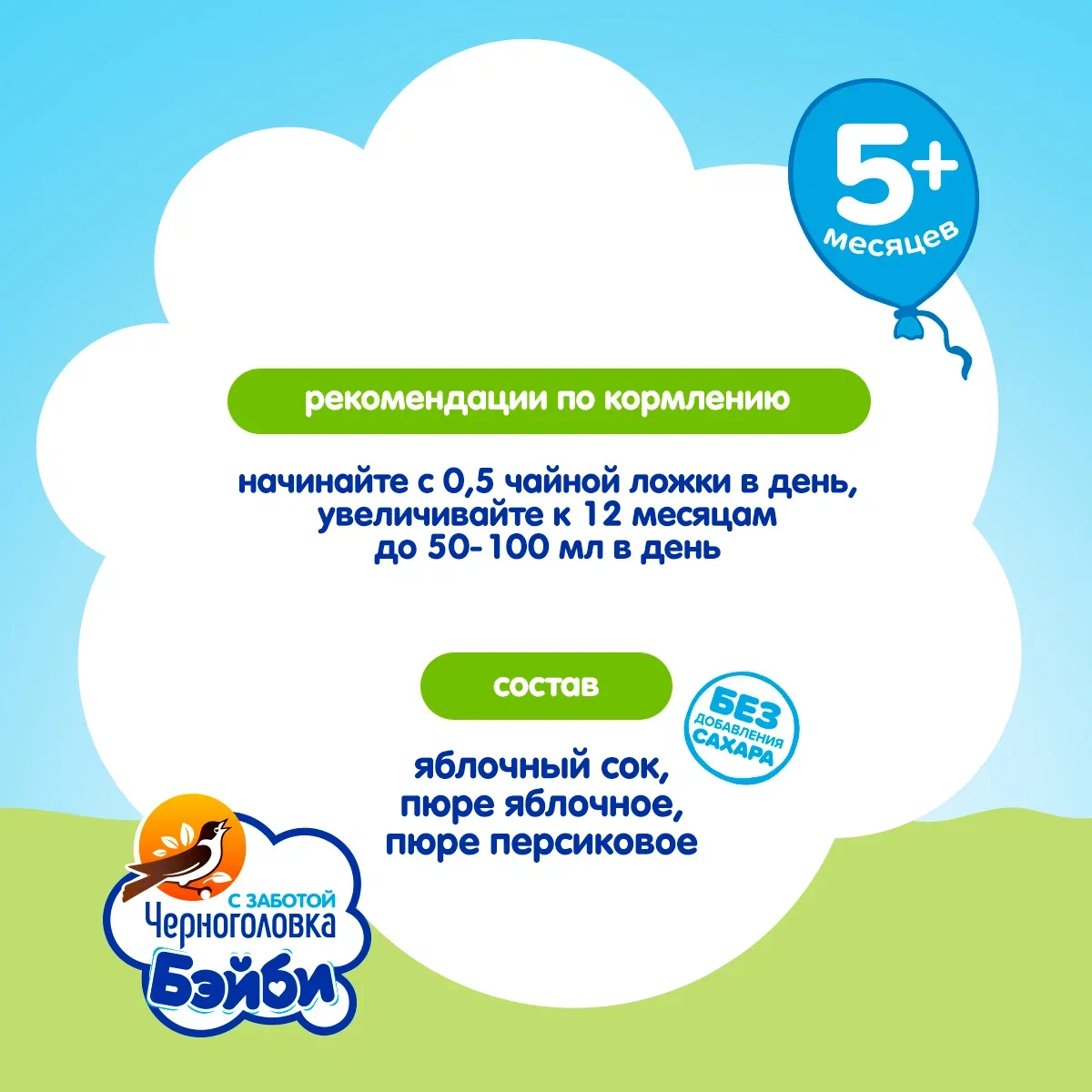 

Сок Черноголовка Бэйби "Оранжевая корова" Яблоко, персик с мякотью, с 5 месяцев 0.2 л