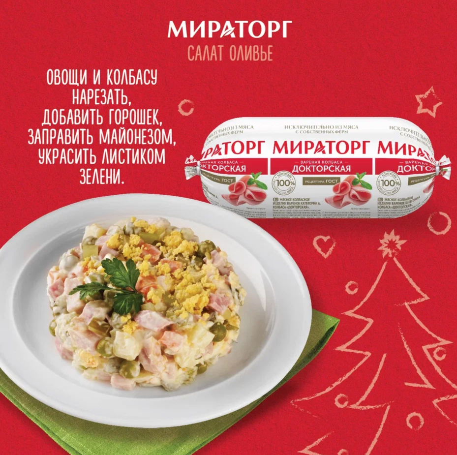 

Колбаса варёная Докторская Мираторг 400 г
