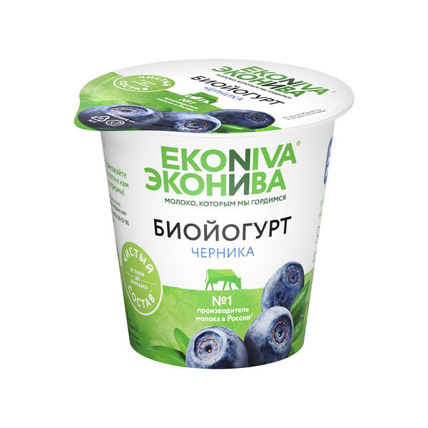 Биойогурт ЭкоНива с черникой 2.8% 125 г