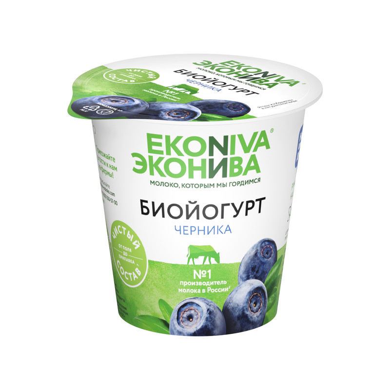 

Биойогурт ЭкоНива с черникой 2.8% 125 г