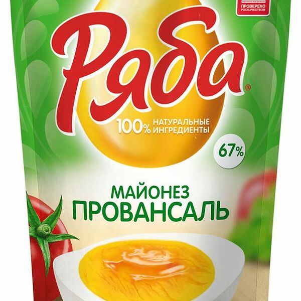Майонез Провансаль Ряба 67%, 400 г