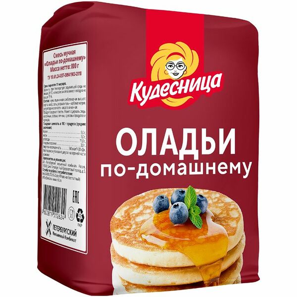 Смесь мучная Кудесница Оладьи По-домашнему 800 г