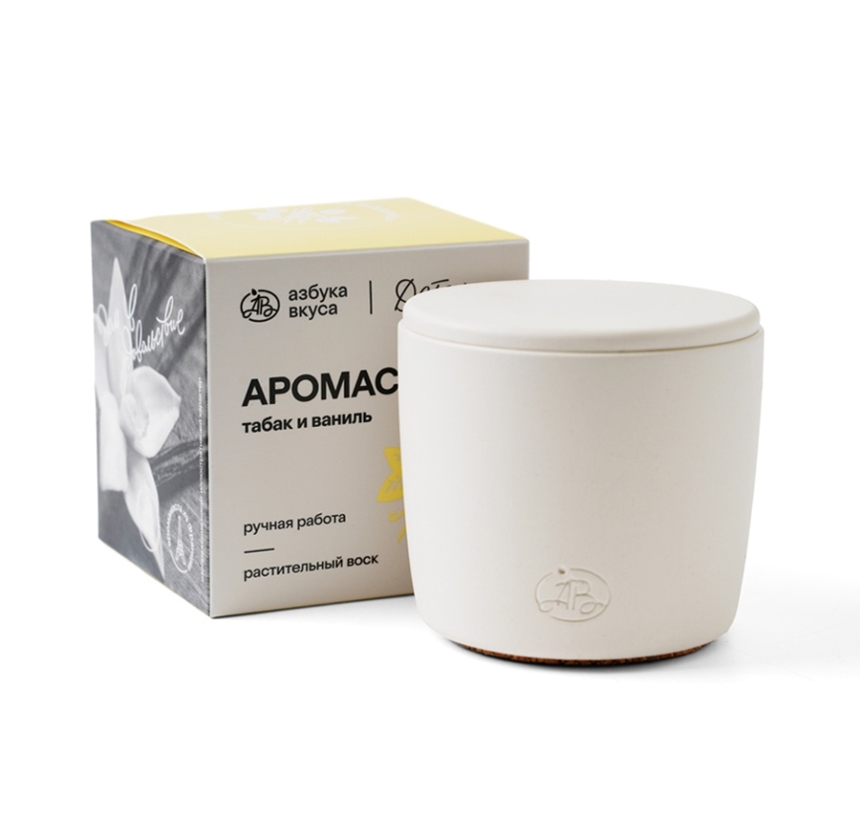 

Свеча ароматическая Азбука Вкуса табак и ваниль 75мл