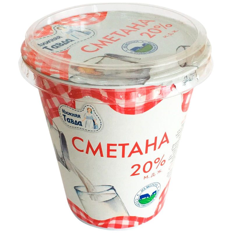 

Сметана Нижняя Тавда 20% 300 г