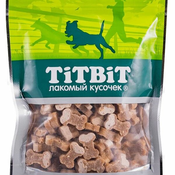Лакомство для собак Titbit Мясные косточки с индейкой и творогом 145 г