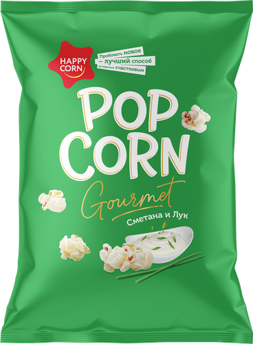 

Попкорн Happy Corn Сметана и лук 50 г