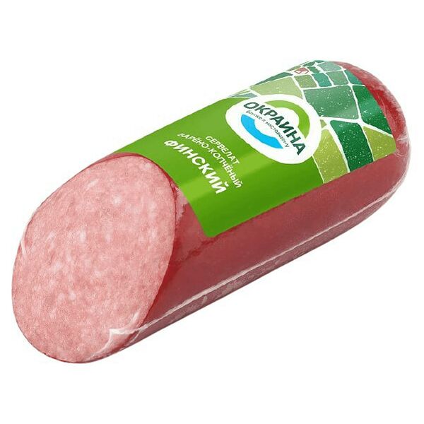 Колбаса варено-копченая Окраина Сервелат Финский вес
