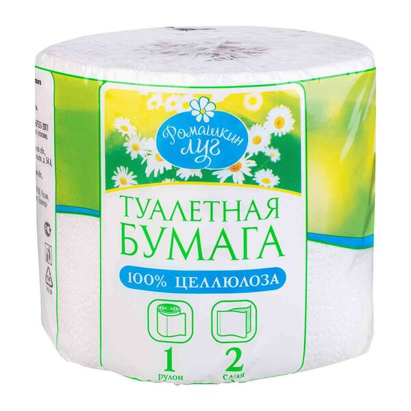 Туалетная бумага Ромашкин луг 2 слоя